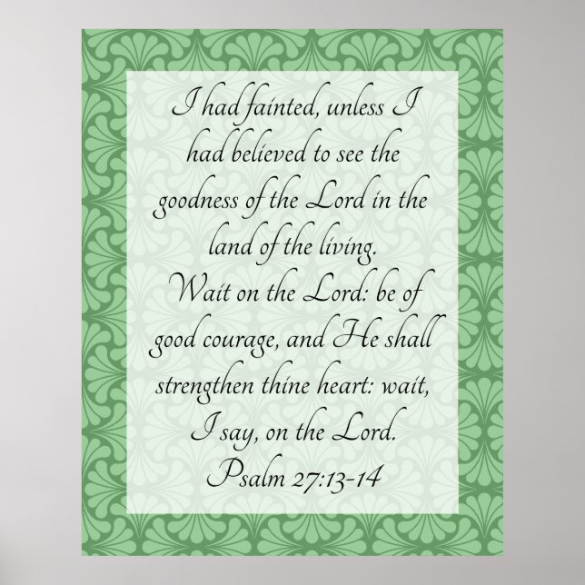 Psalm 27:13-14 poster (Vorne)