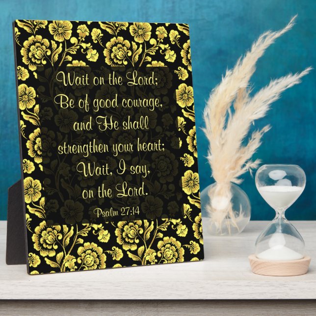 Psalm 27:14 fotoplatte (Seite)