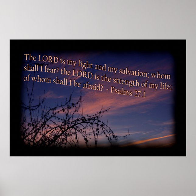 Psalm 27:1 bei Morgengrauen Poster (Vorne)