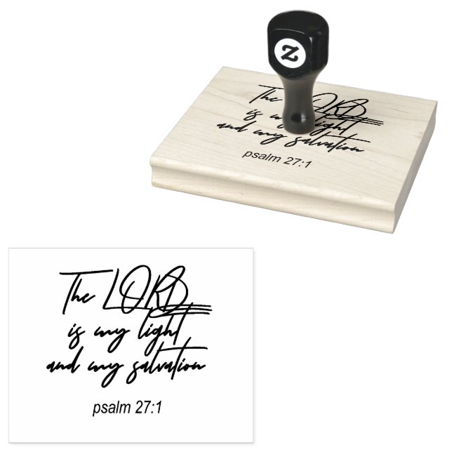 Psalm 27:1 Briefmarke aus Kautschuk Gummistempel (Stempel)