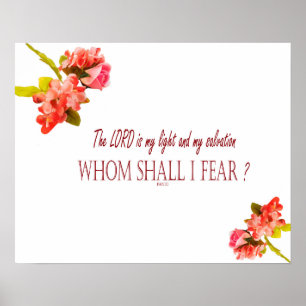 Psalm 27:1, den ich fürchten möchte, Wanddekoratio Poster