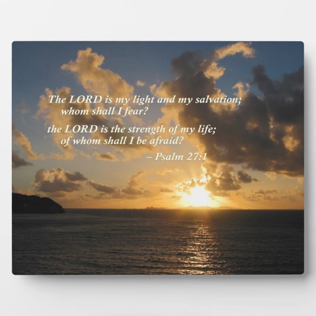 Psalm 27 1 Der Herr ist mein Licht Fotoplatte (Vorderseite)