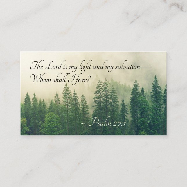 Psalm 27:1 Der Herr ist mein Licht und meine Erret Visitenkarte (Vorderseite)