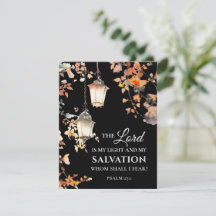 Psalm 27:1 Der Herr ist meine Lichtbibel-Flachkart