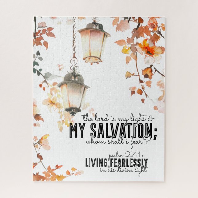 Psalm 27:1 Der Herr ist meine Light & Salvation Bi (Vertikal)