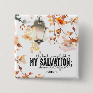 Psalm 27:1 Der Herr ist meine Light & Salvation Bi Button