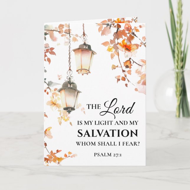 Psalm 27:1 Der Herr ist meine Light & Salvation Bi Karte (Vorderseite)