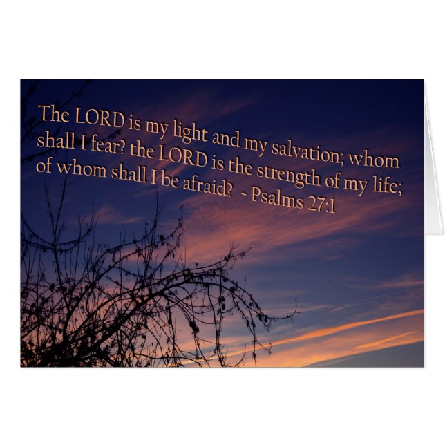 Psalm 27:1 in der Morgendämmerung (Vorderseite (Horizontal))