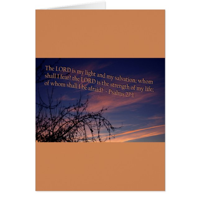 Psalm 27:1 in der Morgendämmerung (Vorne)