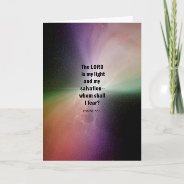 Psalm 27:1 karte (Vorderseite)