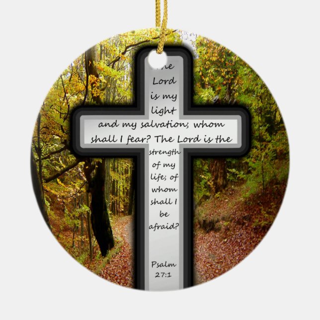 Psalm-27:1 Keramikornament (Vorne)