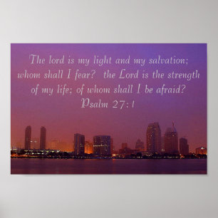 Psalm-27:1 Skylineplakat Poster