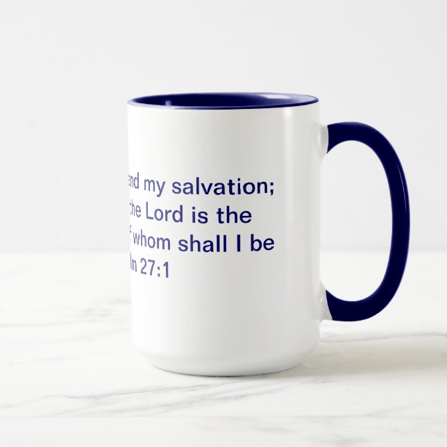 Psalm-27:1 Wecker-Tasse Tasse (Rechts)
