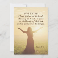 Psalm 27:4 One Thing I Desired of the Lord Card