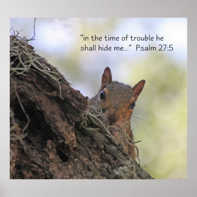 Psalm 27:5 Bibelposter Poster (Vorne)