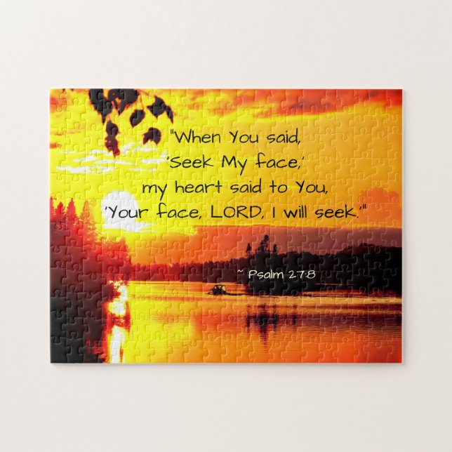 Psalm 27:8 Ihr Gesicht LORD Ich werde Bibel suchen (Horizontal)