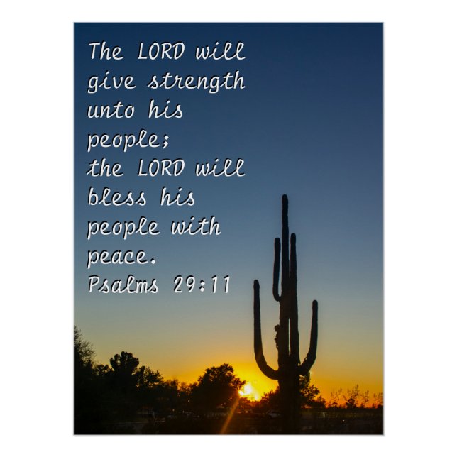 Psalm 29:11 poster (Vorderseite)