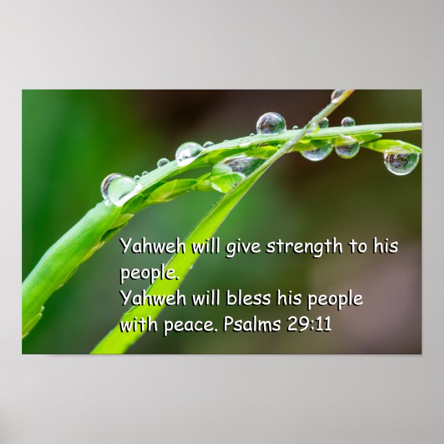 Psalm 29:11 poster (Vorne)