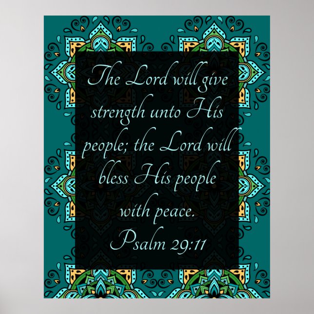 Psalm 29:11 poster (Vorne)