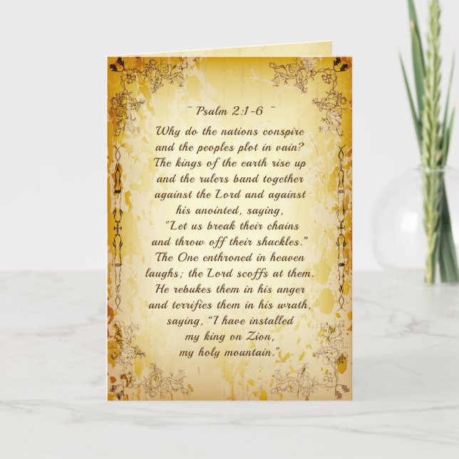 Psalm 2 1-6 Warum verschwören die Nationen, Karte (Vorderseite)