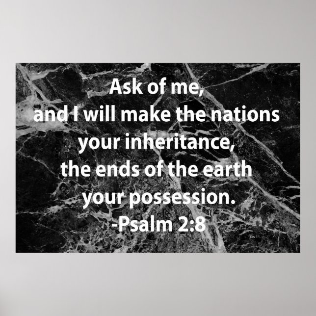Psalm 2:8 poster (Vorne)