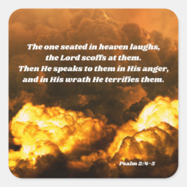 Psalm 2 Zorn Gottes Bibelverse Quadratischer Aufkleber