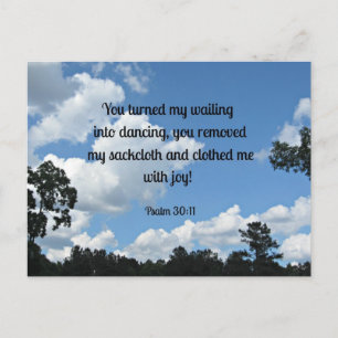 Psalm 30:11 Du hast mein Gelächter zum Tanzen gema Postkarte