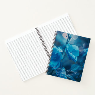 Psalm 30:5 Bibelstudium Blaue Blumen Benutzerdefin Notizbuch
