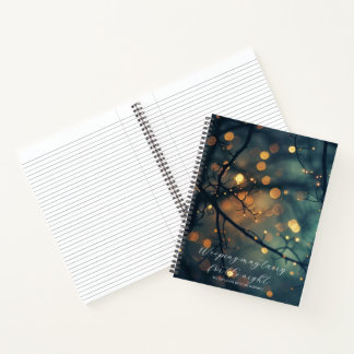 Psalm 30,5 Bibelstudium Bokeh-Zweige Benutzerdefin Notizbuch
