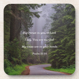 Psalm 31:14 Du bist mein Gott Getränkeuntersetzer