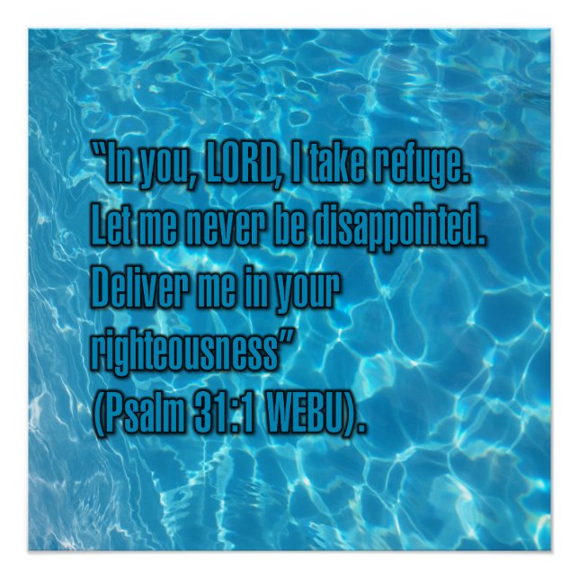 Psalm 31:1 WEBU Poster (Vorderseite)