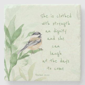 Psalm 31:25 Sie ist bekleidet mit einer Festigkeit Steinuntersetzer