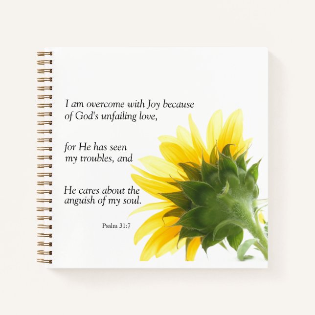 Psalm 31:7-Notebook Notizbuch (Vorderseite)