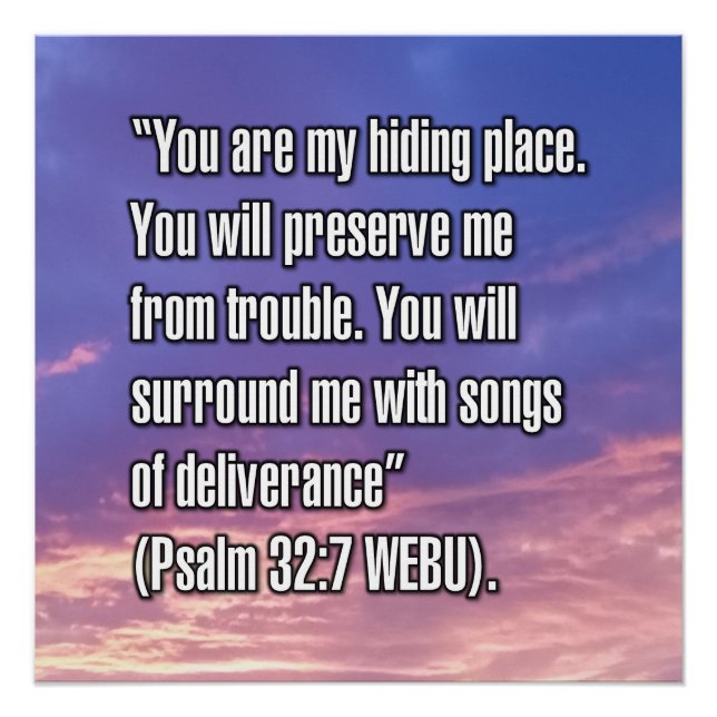 Psalm 32:7 WEBU Poster (Vorderseite)