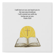 Psalm 32:8 Bibelvers Christliche Wandkunst