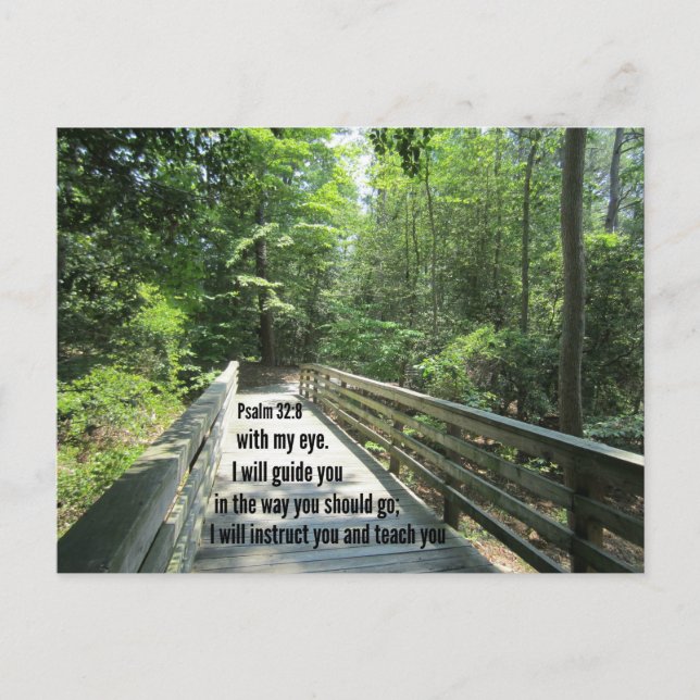 Psalm 32:8 Ich werde dich unterweisen und dich leh Postkarte (Vorderseite)