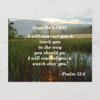 Psalm 32:8 Ich werde dir beibringen Postkarte