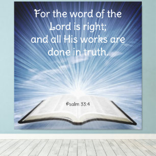 Psalm 33:4 leinwanddruck