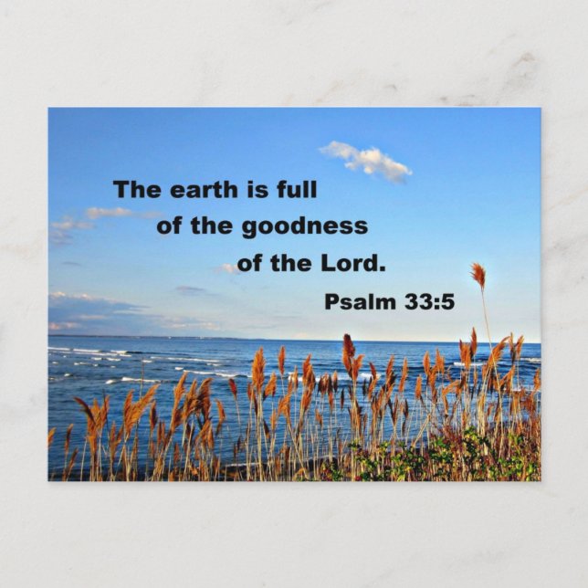 Psalm 33:5 postkarte (Vorderseite)