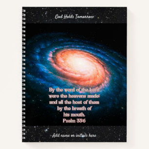 Psalm 33:6 Galaxie Notizbuch