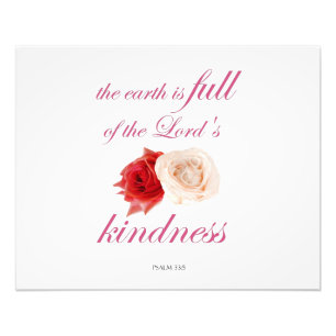 Psalm 33 - "Die Erde ist voll von Gottes Kindheit Fotodruck