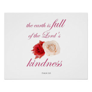 Psalm 33 - "Die Erde ist voll von Gottes Kindheit Poster
