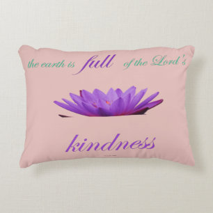 Psalm 33 lila Lotusfreundlichkeit Dekokissen