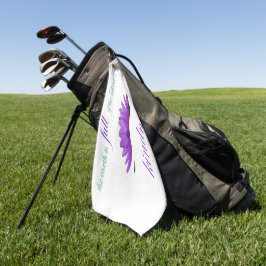 Psalm 33 lila Lotusfreundlichkeit Golfhandtuch