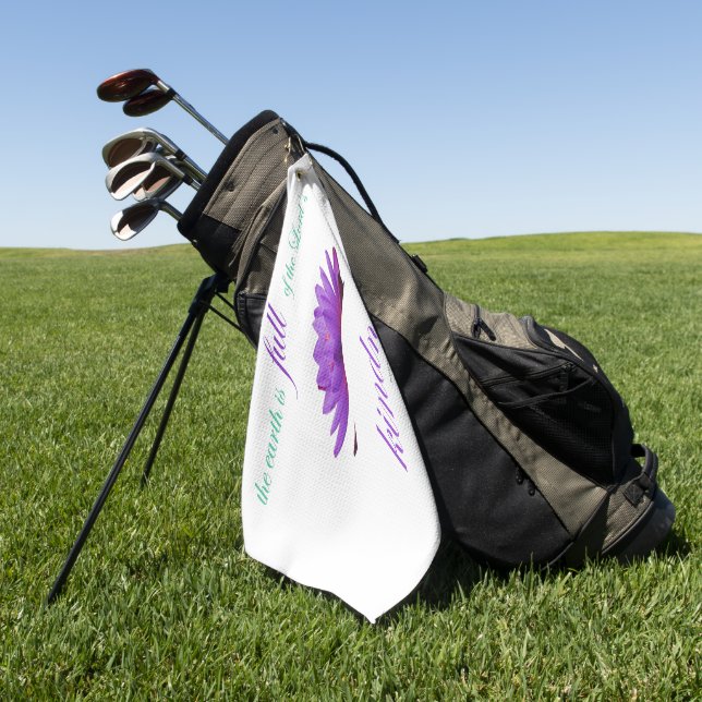 Psalm 33 lila Lotusfreundlichkeit Golfhandtuch (Gras)