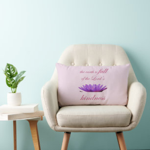 Psalm 33 lila Lotusfreundlichkeit Lendenkissen