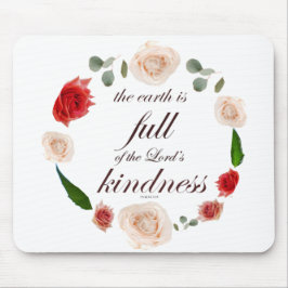 Psalm 33 Schrift mit floraler Kunst Mousepad