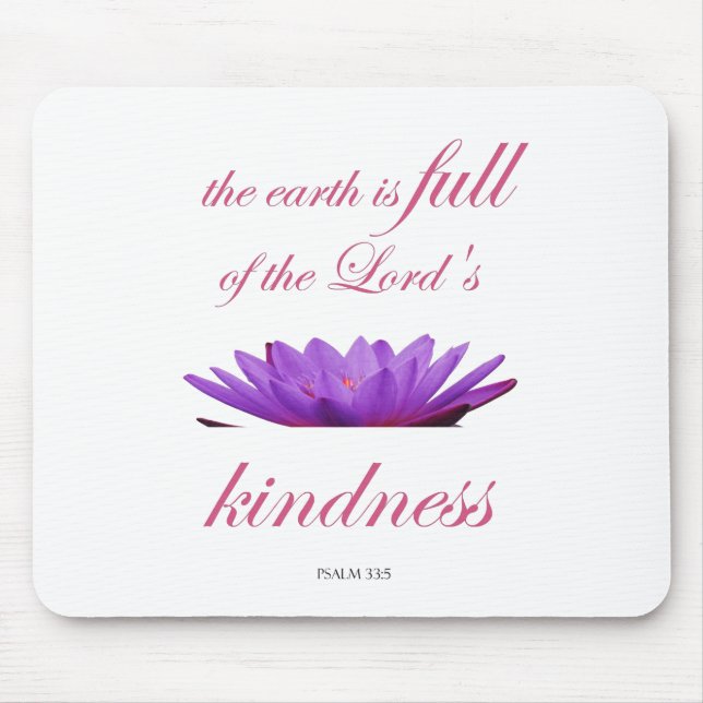 Psalm 33 Schrift mit floraler Kunst Mousepad (Vorne)