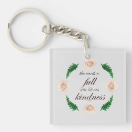 Psalm 33 volle Freundlichkeit Schlüsselanhänger