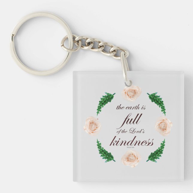 Psalm 33 volle Freundlichkeit Schlüsselanhänger (Vorderseite)